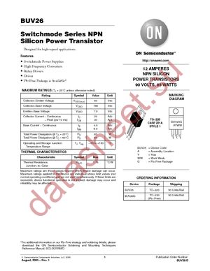 BUV26G datasheet  